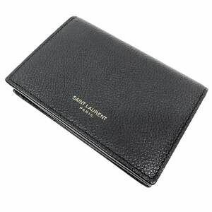 Yves Saint Laurent SAINT LAURENT PARIS Card Case/Business Holder 468994 Leath...